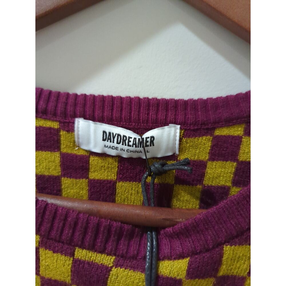 Daydreamer Checkered Crewneck Pullover Sweater NWT - Picture 3 of 4
